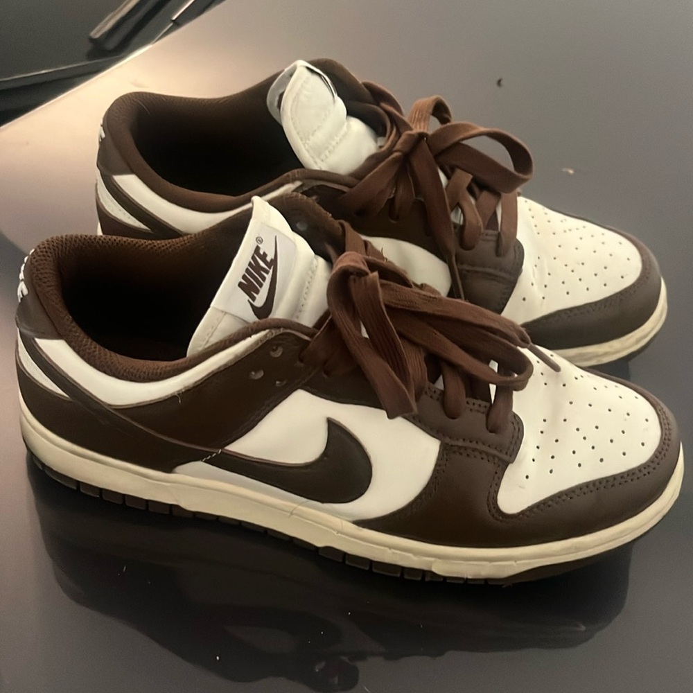 Nike Brown & White Dunks Low